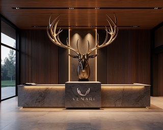 Venari Hunting Lodges Lobby, Brionj, Janja Gora, Croatia